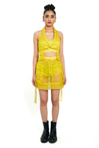 Citron Organza Corset & Utility Skirt Co-Ord Set – Elevation Layer | VybTheory