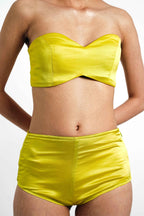 Citron Satin Inner Co-Ord Set – Elevated Baselayer | VybTheory