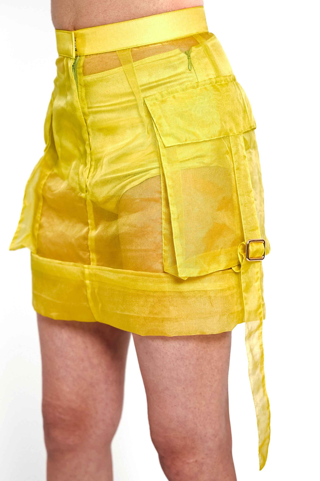 Citron Organza Corset & Utility Skirt Co-Ord Set – Elevation Layer | VybTheory