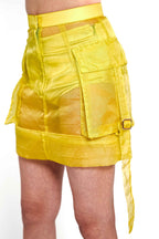 Citron Organza Corset & Utility Skirt Co-Ord Set – Elevation Layer | VybTheory