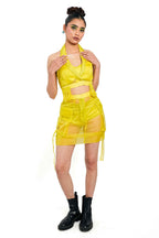 Citron Organza Utility Skirt – Translucent Pocket Edit | VybTheory