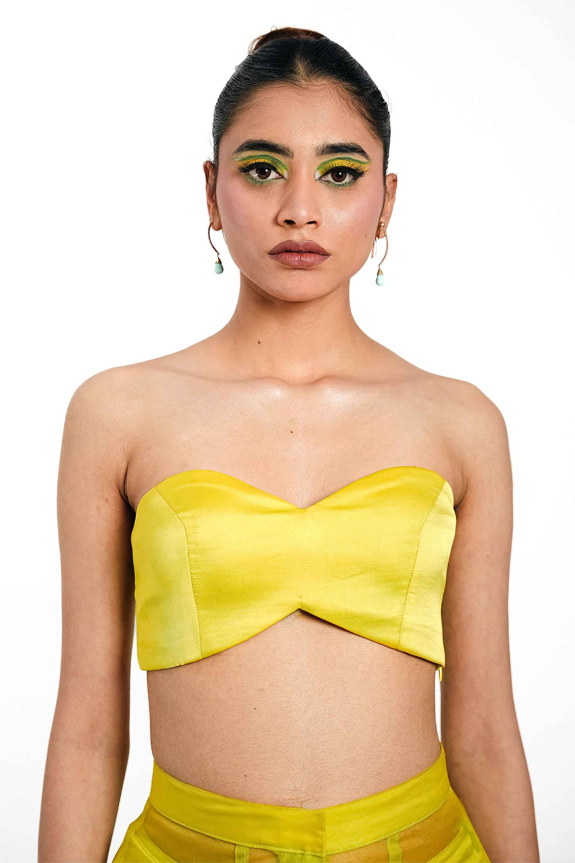Citron Satin Bralette – Sleek Underlayer | VYB Theory