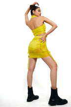 Citron Organza Corset & Utility Skirt Co-Ord Set – Elevation Layer | VybTheory