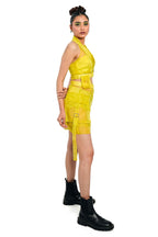 Citron Organza Corset & Utility Skirt Co-Ord Set – Elevation Layer | VybTheory
