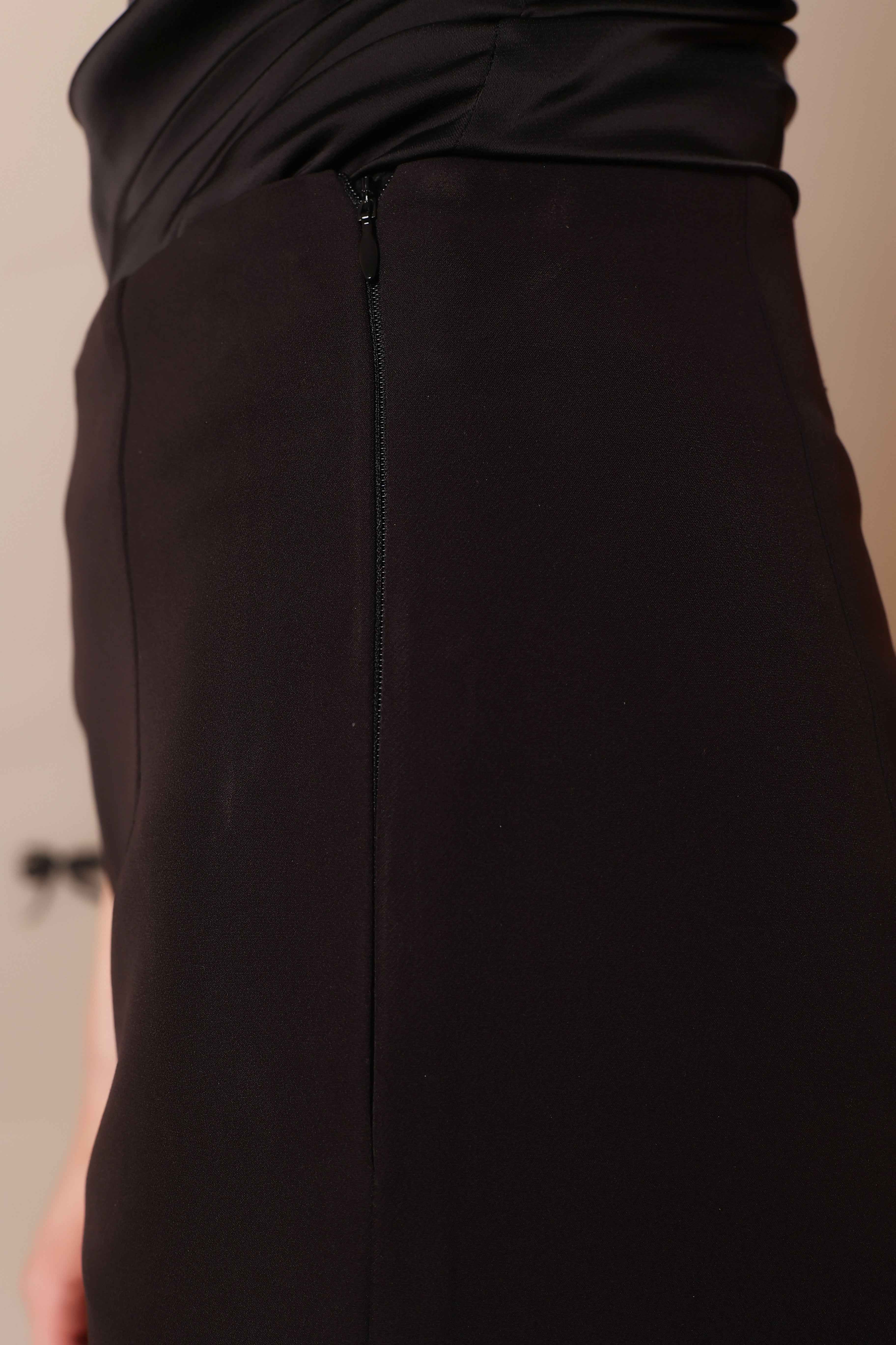 Solar Flare Embroidered Trousers – Black Gold Radiance - Vybtheory