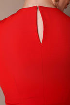 Scarlet Asymmetrical Ruffle Hem Dress – Sleeveless Fit & Flare (Copy)