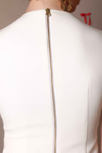 Sculpted Pearl Button Top – White - Vybtheory